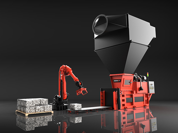 鋁箔邊角料自動(dòng)壓縮碼垛線