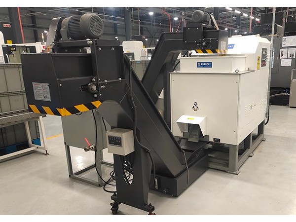 蘇州某精密軸承公司定制銅屑壓餅機案例